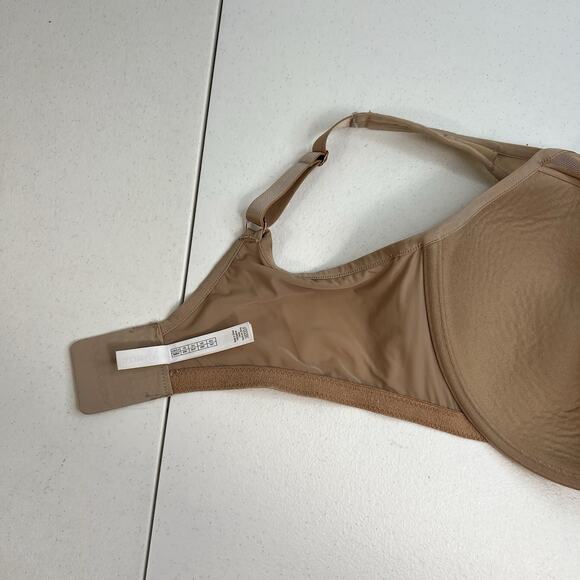 Le Mystere 36DDD 36F Bra Tan Sheer Illusion Demi Underwire Back Closure Beige - Picture 11 of 16